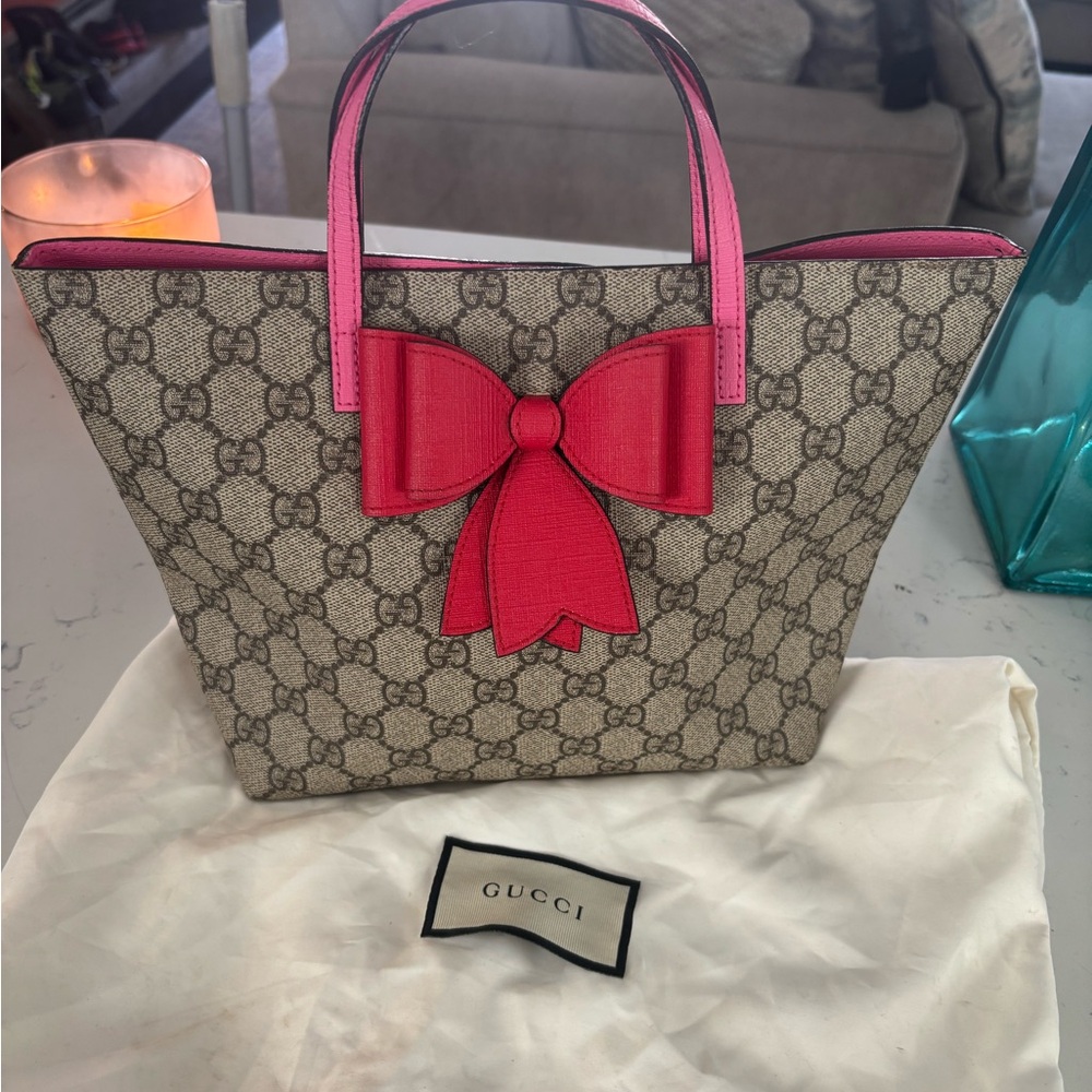 Cute Woman Gucci Small Tote Bag, barely worn